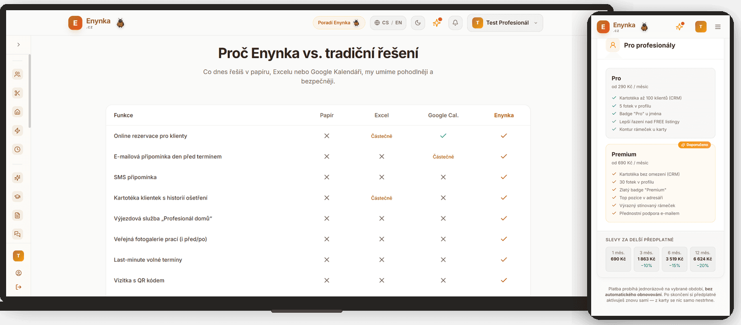 Proč Enynka místo papíru a Excelu
